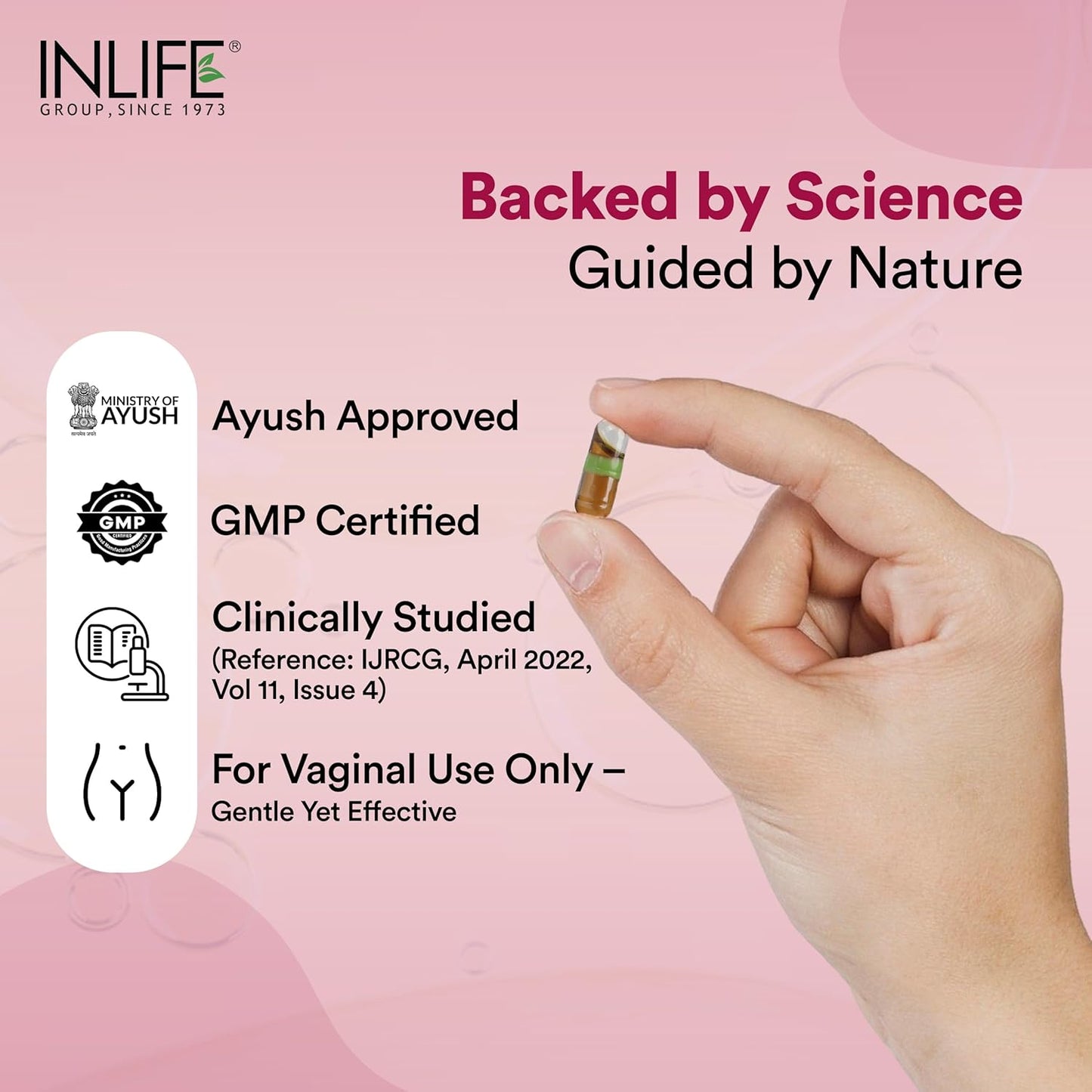 INLIFE Vaginal Health Capsules for Hygiene Support with Neem Seed Oil (Nimba Taila) 500mg | Promote Healthy Odor & Flora - 60 Count