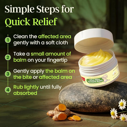 LuvLap Naturals After Bite Turmeric Balm with Pudina, 25gm, Mosquito & insect Bites, 100% Ayurvedic, Gives relief from Rashes, Antiseptic & Anti-inflammatory, Dermatologically Tested, 25g