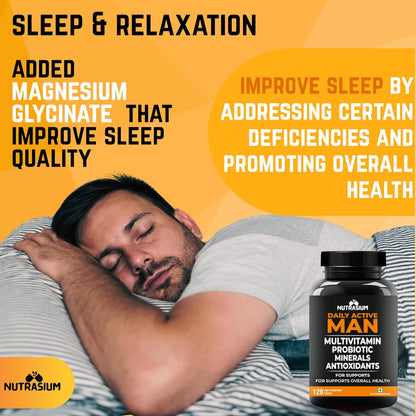 Nutrasium Multivitamin For man | for Immunity Boost, Energy, Finess, Stamina & performance |120 tablets
