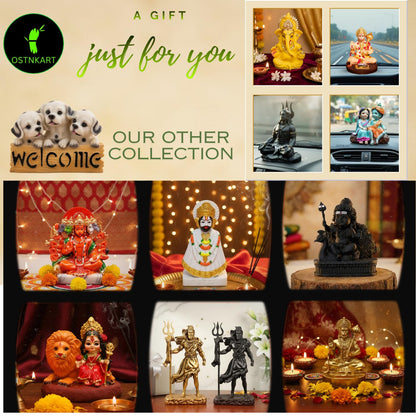 Hanuman Ji Murti Panchmukhi Hanuman for Door Entrance Polyresin 5.5 inch Sindoori Home & Office Decor Living Room Decoration Gift bajarangbali Balaji Idol Evil Eye