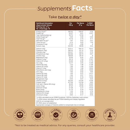 Arth High Protein Nutrition Powder | 12g Protein per Serving | 25+ Essential Nutrients with Prebiotic | No Added Sugar | Supports Energy, Strength & Immunity | 400gm (Vanilla Flavour)