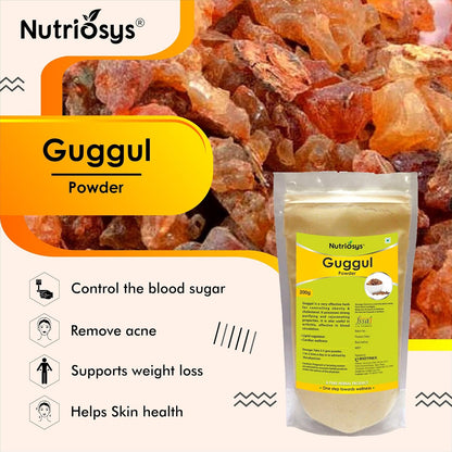 Nutriosys Guggul Powder | Natural Guggul Powder for Weight Management | Supports Healthy Cholesterol Levels | Lipid Regulator | 200Gram