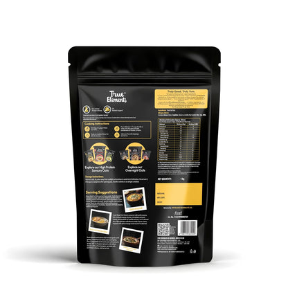 True Elements Steel Cut Oats 1kg - Steel Cut Oats for Weight Management | Sugar Free | Healthy Breakfast | 100% Wholegrain | Diabetic Friendly | Breakfast Cereal