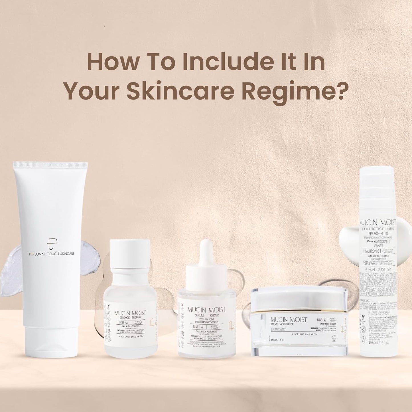 Personal Touch Mucin Barrier-Repair Crème Gel | With Snail Mucin, Ceramides & Multi-Hyaluron Complex | Lightweight Hydrating Gel Cream for Skin Barrier Support | Non-Comedogenic | 50 g