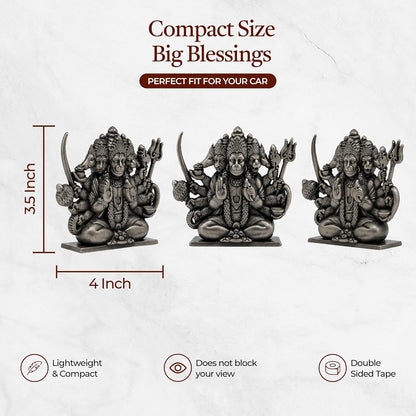 UNOVATE Panchmukhi Hanuman Idol for Car Dashboard, Door Entrance, Home