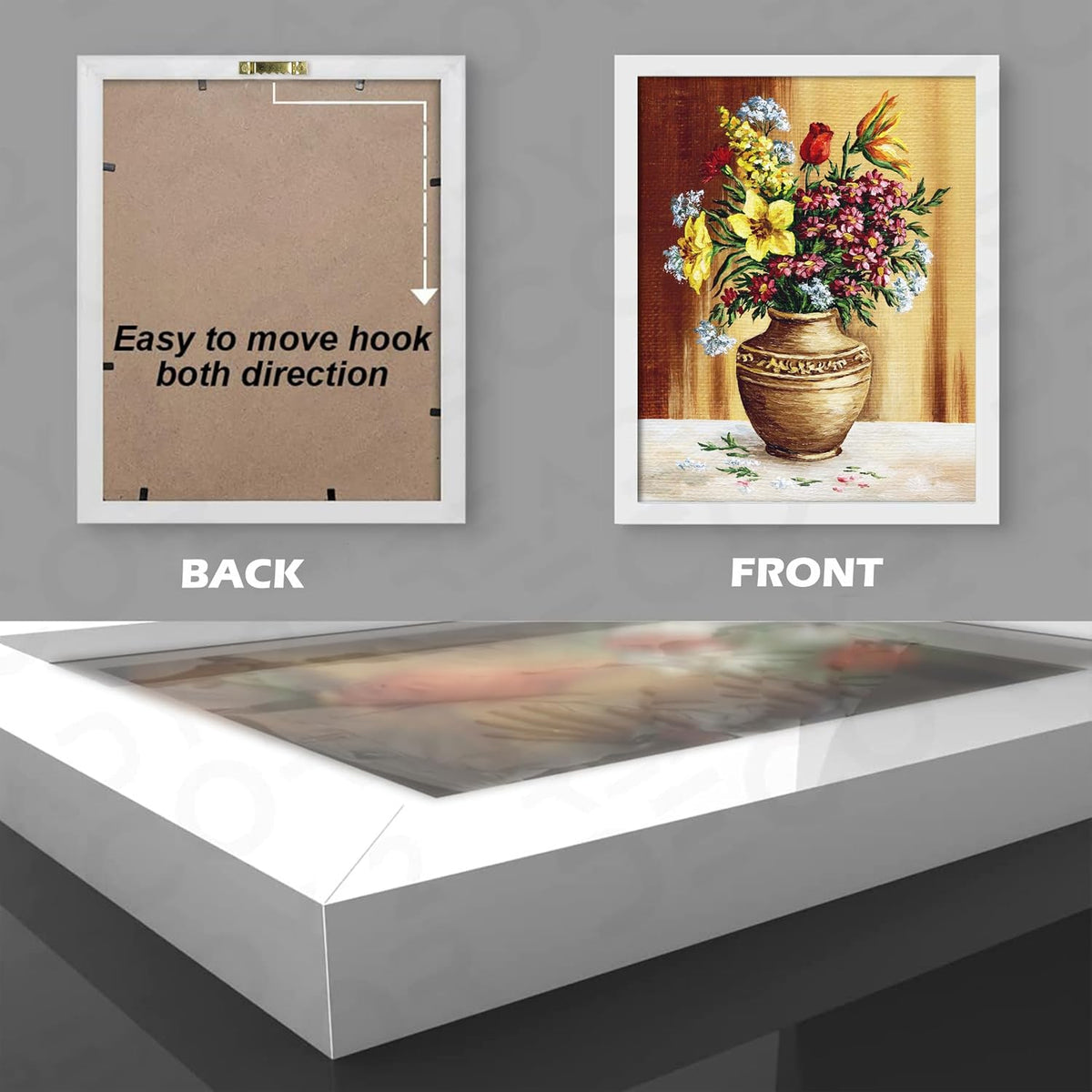 Framed Art Painting For Home, Living Room, Hall | Traditional Paintings With Frame For Home Decor (Floral D5)