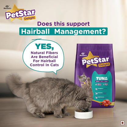 Mankind PetStar Adult Cat Food – Tuna Flavour (1 Kg) | Complete & Balanced Nutrition with Taurine for Urinary, Digestive & Heart Health