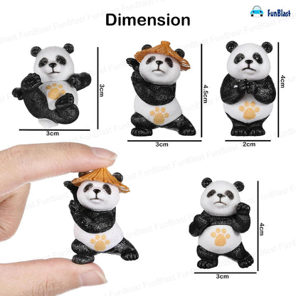 Panda Miniature Figurines - Decorative Showpiece, Gift for Him/Her, Diwali Deepwali New Year Home Decor, Bedroom, Living Room, Office, Table, Car Dashboard (Style-C)