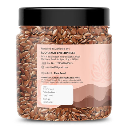 Auravita Premium Flax Seeds 250 Gram | Natural Raw Flax seeds for Eating High Dietary Fiber Alsi Seeds Rich in Magnesium
