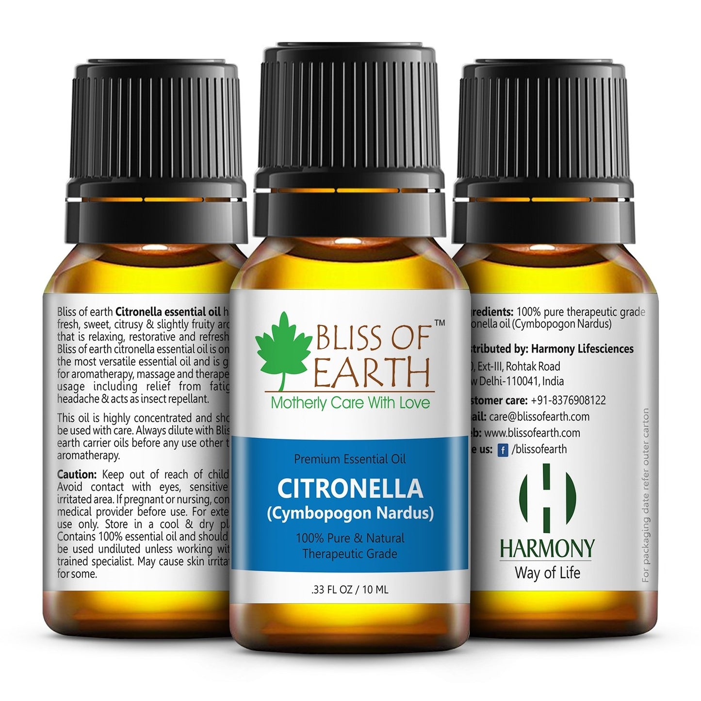 Bliss of Earth� 100% Pure Citronella Essential Oil, 10ml