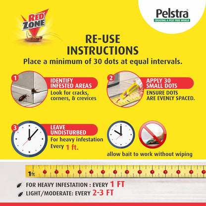 REDZONE Cockroach Killer Gel - 35g, Advance Formula Strong & Effective Long-Lasting Cockroach Gel for Home, Kitchen & Office, Anti Roach with Eco-Friendly, Easy to Use, Fragrance Free (Pack of 1)