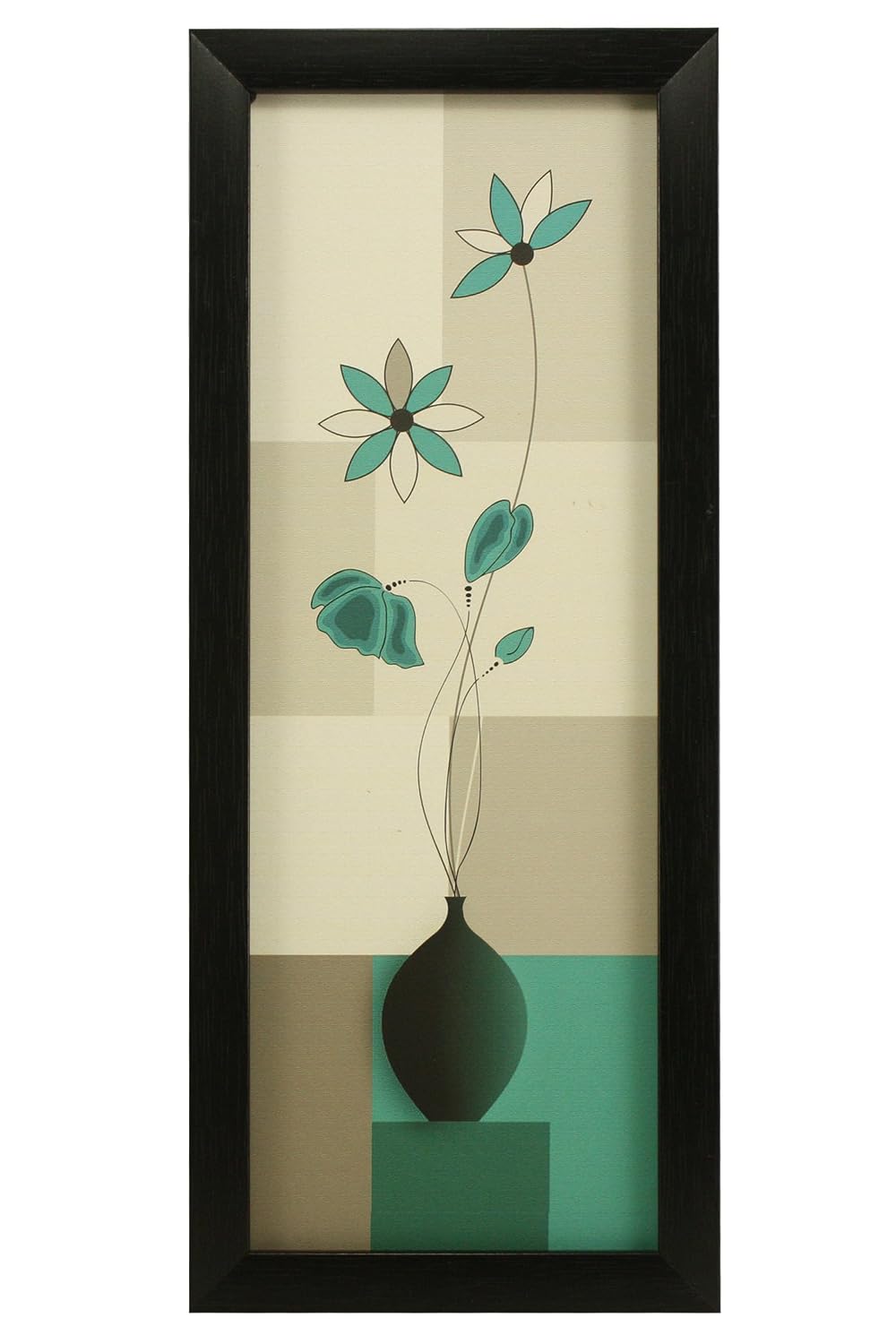 3 Pc Set Of Floral Paintings Without Glass 5.2 X 12.5, 9.5 X 12.5, 5.2 X 12.5 Inch