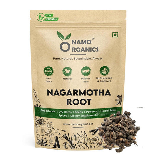 namo organics - Nagarmotha Root 100gm (Raw) | Nagarmotha | Cyperus Rotundus Rhizome | Cyperus Rotundus Rhizome - Nut Sedge Root - Pure & Natural (100 Grams)