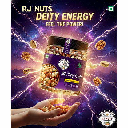 RJ Nuts Premium Nutmix Fruit & Nuts Natural Premium Mix Nuts (Cashews, Almonds, Raisins, Cranberries) Delicious & Crunchy Dry Fruits
