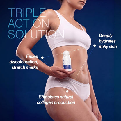 Be Bodywise Anti Stretch Mark Roll-On Serum 50 ml | With Regeneryl, STRIOVER™ & Bakuchiol Oil | Fades & Reduces Stretch Marks, Hydrates & Stimulates Collagen Production | Non-sticky & Non-messy