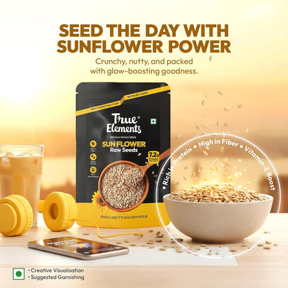 True Elements Raw Sunflower Seeds 250g - Vitamin E Rich Super Seeds | High Fibre