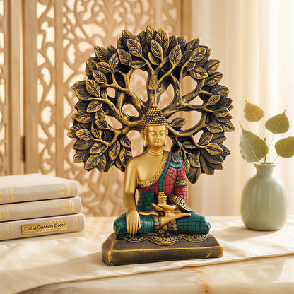 Global Grabbers Buddha Statue Showpiece Idol Home Decor Decoration Items for Living Room and Gifts
