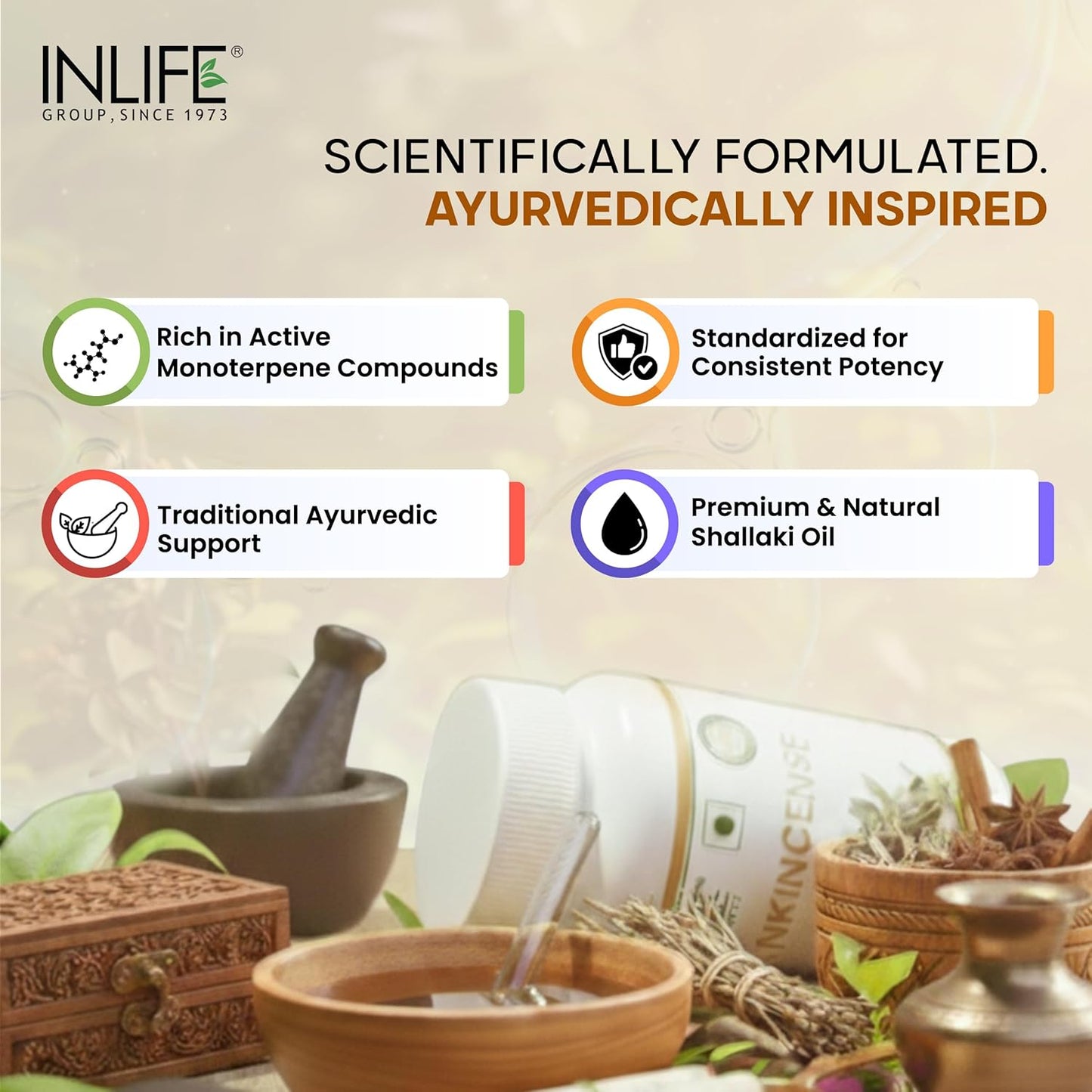 INLIFE Natural Frankincense Oil Capsules | Derived from Boswellia Resin | Supports Joint Health, Flexibility & Mobility | Ayurvedic Supplement | Steam Distilled | 60 Vegetarian Liquid Filled Capsules