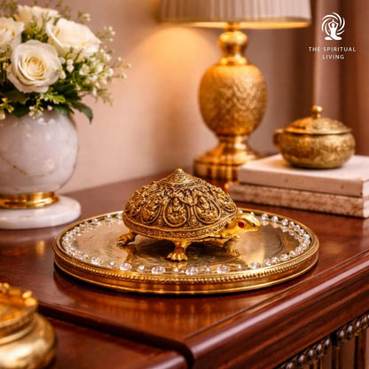 Finecrafted Brass Kachua for Good Luck | 2 Inch | Tortoise for Home | Shri Yantra On Tortoise Small | वास्तु उपाय | Ashta Lakshmi | Turtle Showpiece for Prosperity | Feng Shui |