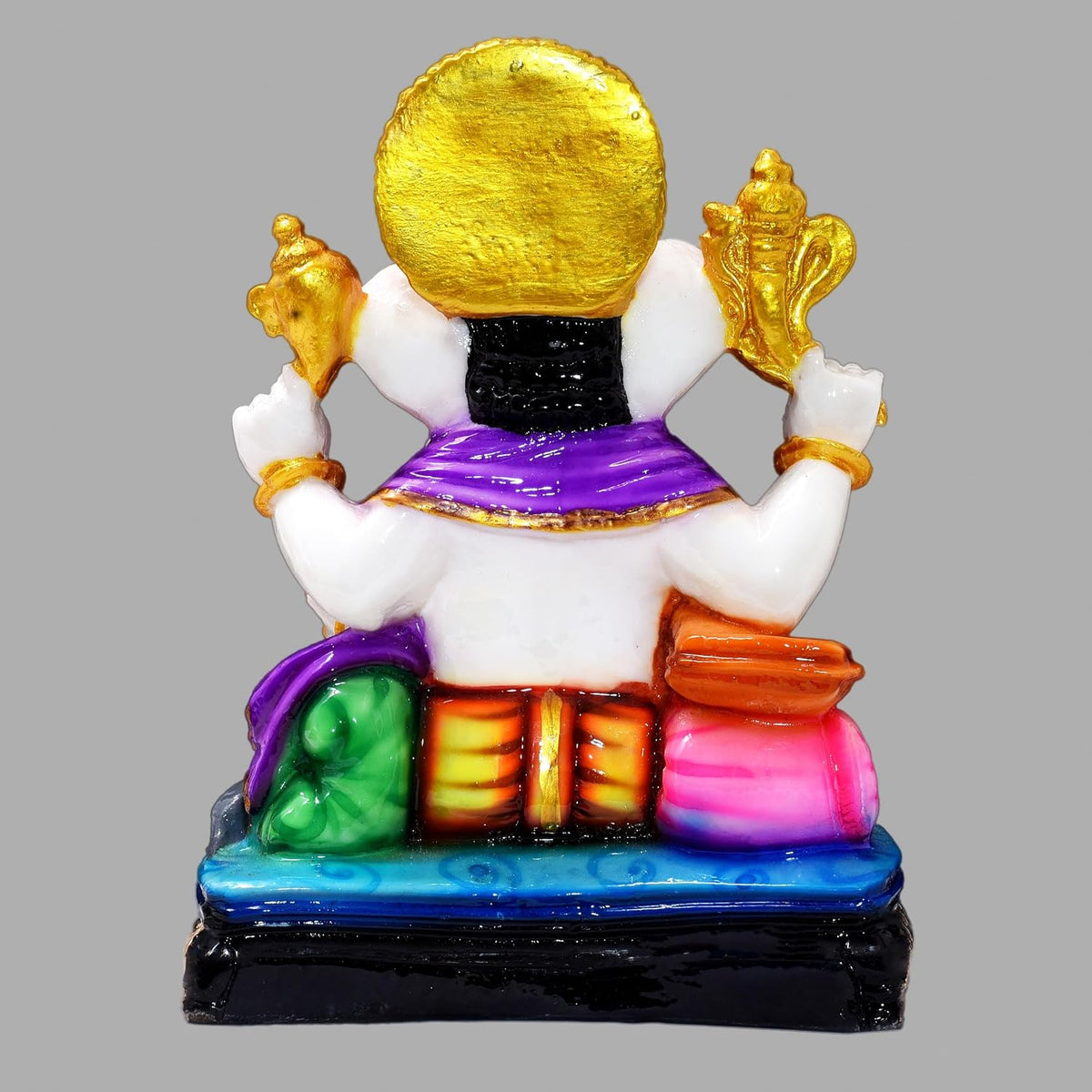 Ganesha Shubh Labh Statue 7.5 inch Poly Resin Figurine Showpiece for Home Temple Idol, Ganesh Chaturthi, Living Room Decor Showcase, Office Desk, Grih Pravesh