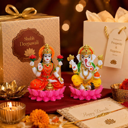 Laxmi Ganesh Idol Pair | Pooja | Diwali Gift | Home Temple | 4 Inch