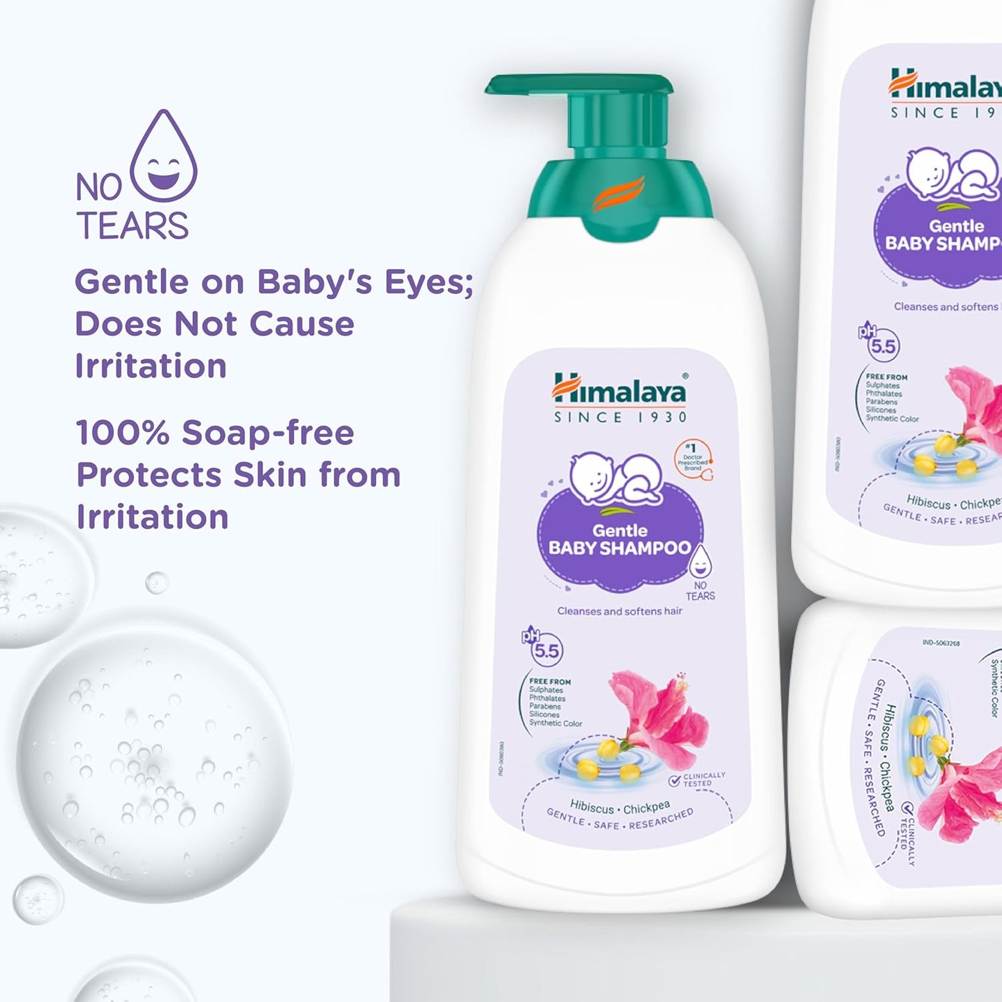 Himalaya Gentle Baby Shampoo bottle with product details on a white background