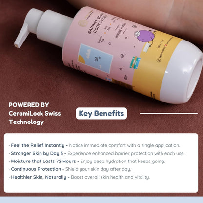 Little Rituals Barrier Boost Baby Body Lotion | Ceramide, Coconut Milk, Gotu Kola | Natural, Organic, Dermat Tested, Swiss Technology | Made Safe | Moisturizing & Nourishing | 250 ml