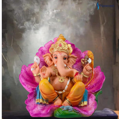 Ganesh Idol Ganapati Murti, Polymarble Statue for Home Mandir