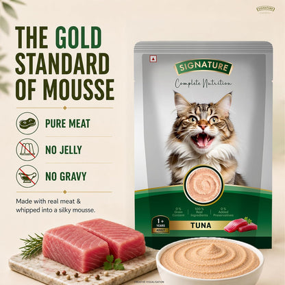 Grain Zero Adult Cat Wet Mousse 80gm | Tuna | Rich in Protein, Promotes Hydration & Easy to Digest | Grain Free, No Artificial Flavours | Packed with Essential Vitamins & Antioxidants