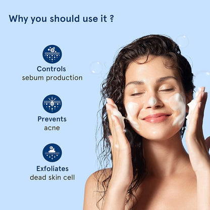 Be Bodywise 1% Salicylic Acid Oil Control Face Wash For Acne & Pimples Acid Reduces Excess Oil Exfoliates Paraben & Soap Free, 120ml