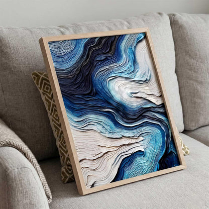 Abstract WALL Framed Painting | Big Aesthetic WALL Framed Paintings for Living Room Bedroom Wall Decor (13x17 inch)