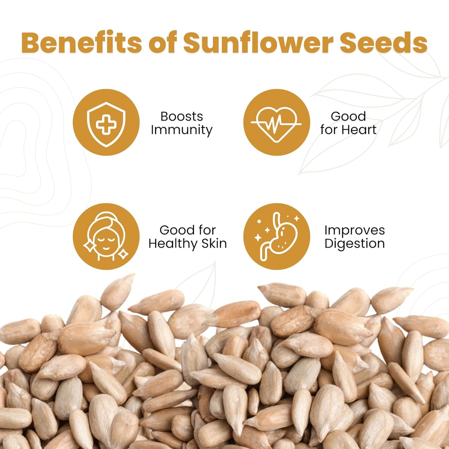 Nutrihar Roasted Sunflower Seeds 100g | Unsalted, Dry Roasted Sunflower Seeds for Eating | No Added Oil | Rich in Vitamin-E & Fibre