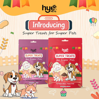 HYE Pets Super Treats for Super Pets – Freeze Dried Treats Made with Camel Milk, Apple & Banana | 30g