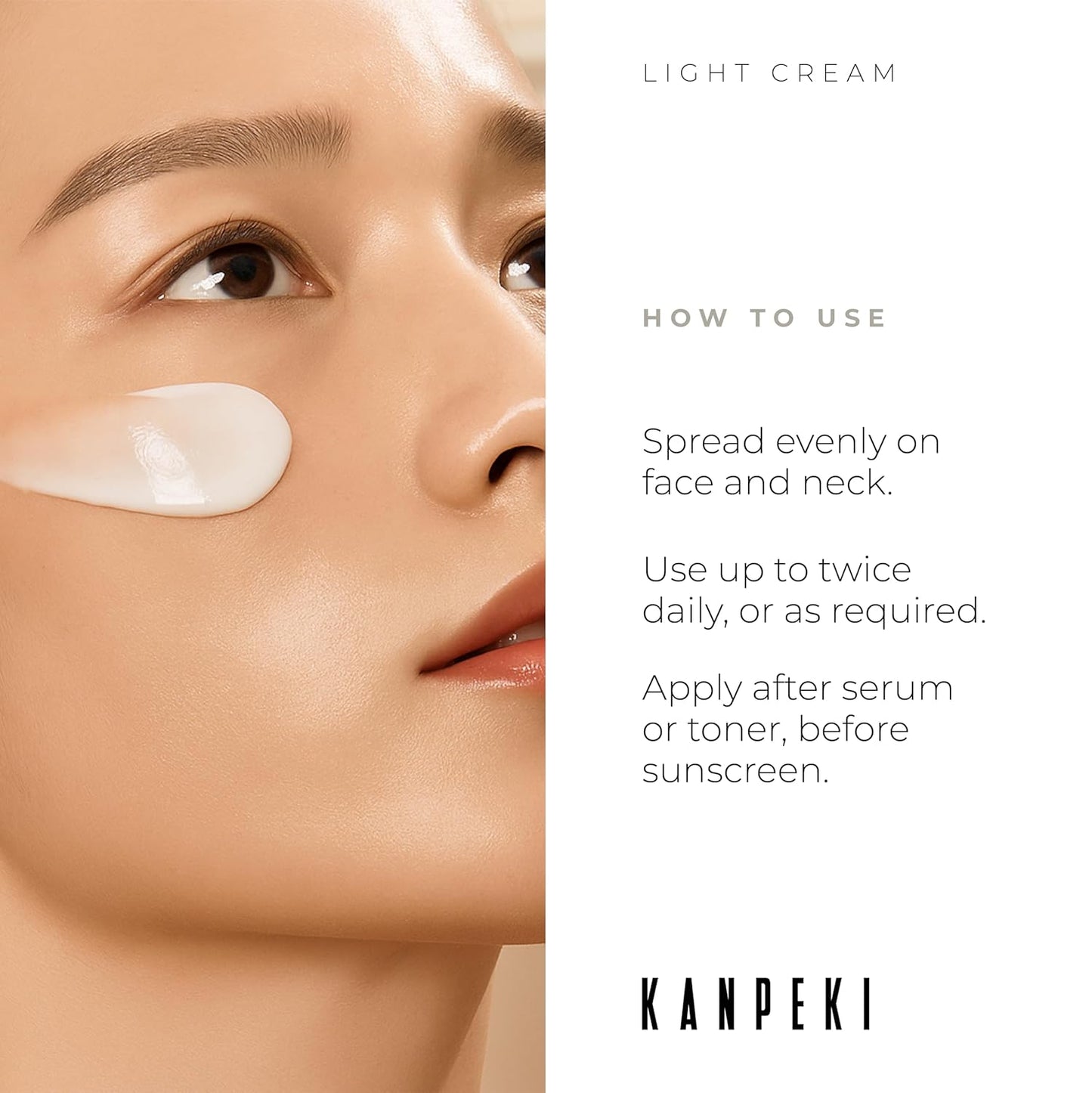 Kanpeki Light Facial Cream Counteracts Signs of Ageing, Provide Hydration, Reduces Sensitivity Contains Kesar, Aloe Vera, Honey & Willow Bark for All Skin Types, 60g