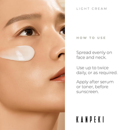 Kanpeki Light Facial Cream Counteracts Signs of Ageing, Provide Hydration, Reduces Sensitivity Contains Kesar, Aloe Vera, Honey & Willow Bark for All Skin Types, 60g