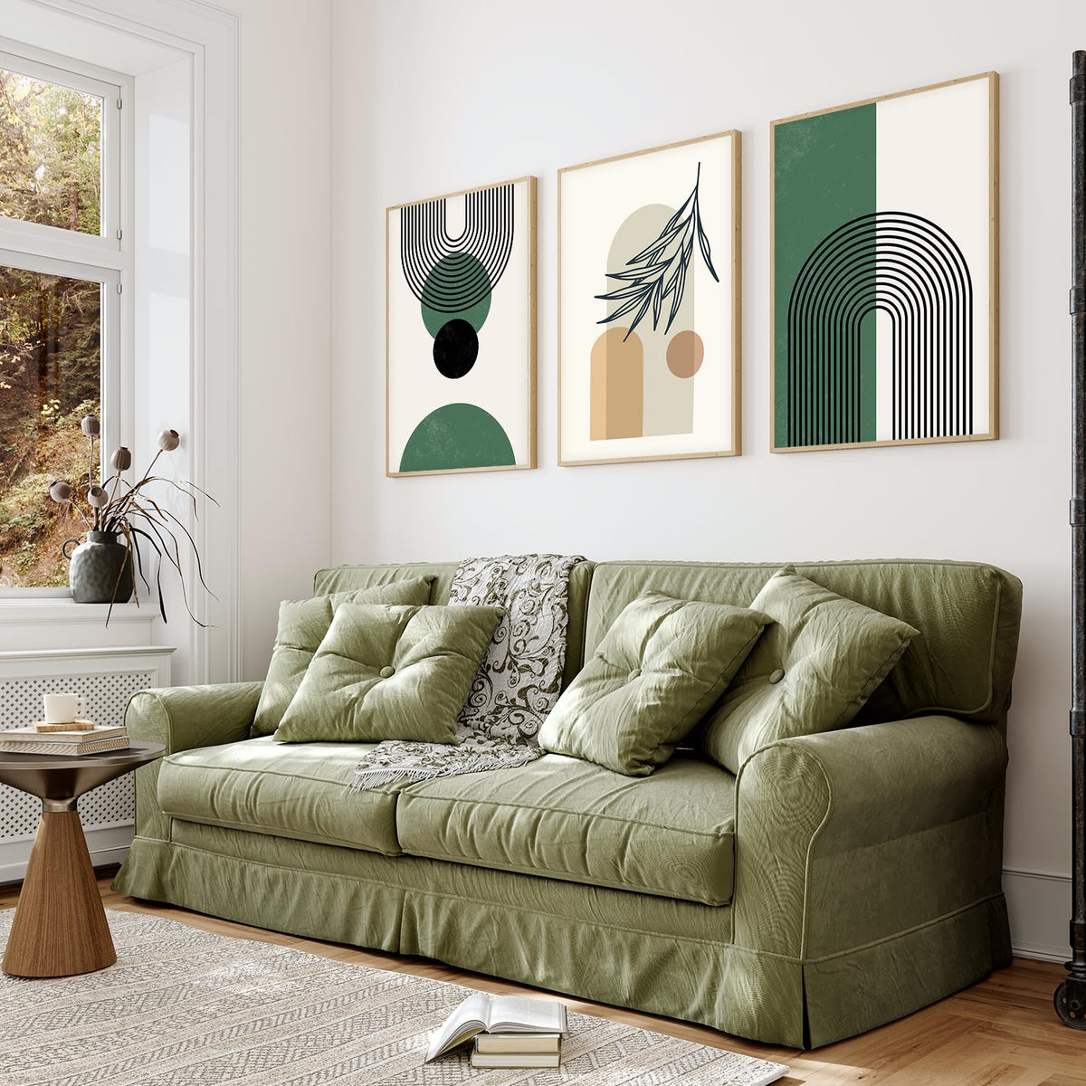 Boho wall Art Paintings Modern Art Framed Wall Painting for Living Room Bedroom - Wall Posters | Paintings with Frame Set of 3 (Boho 1, 10x13 inch)