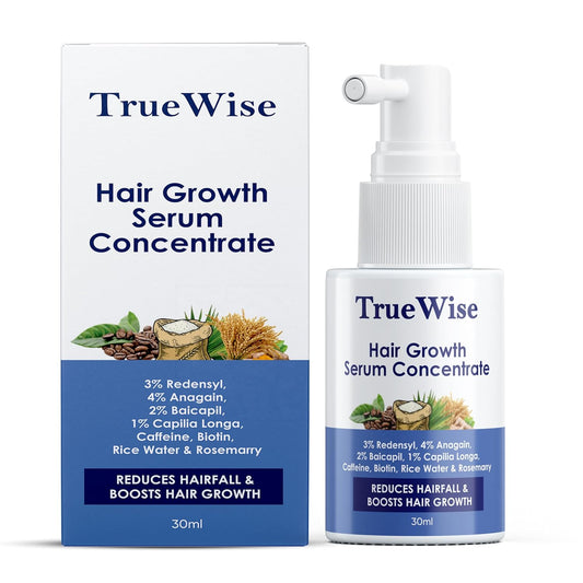 TrueWise Hair Growth Serum Concentrate with packaging on a white background