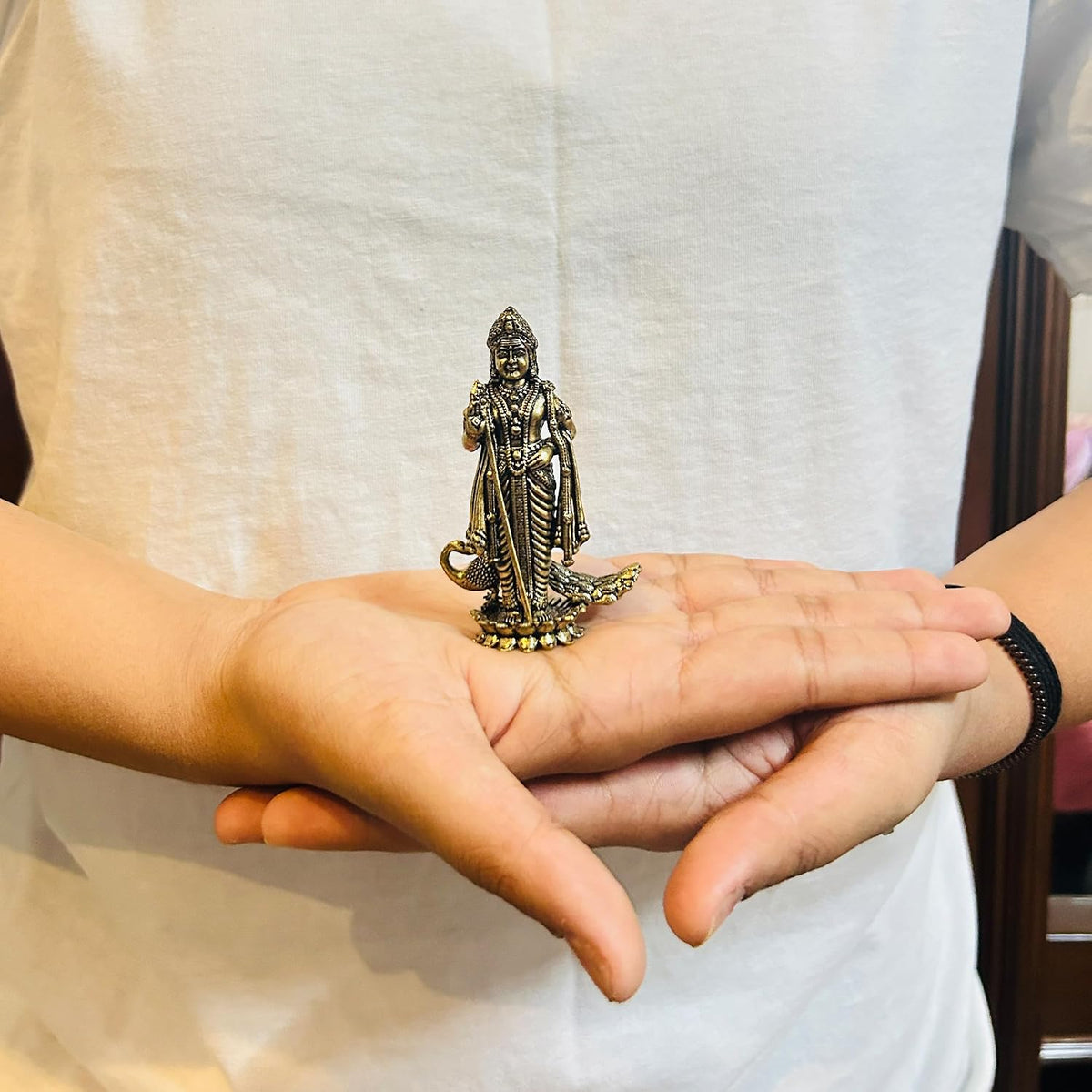 Brass 4" Lord Murugan Statue | Handcrafted Standing Kartikeya Murti Hindu God Idol Figurine Perfect for Decoration Puja & Gifting Purpose Sculpture (Weight_110gm)