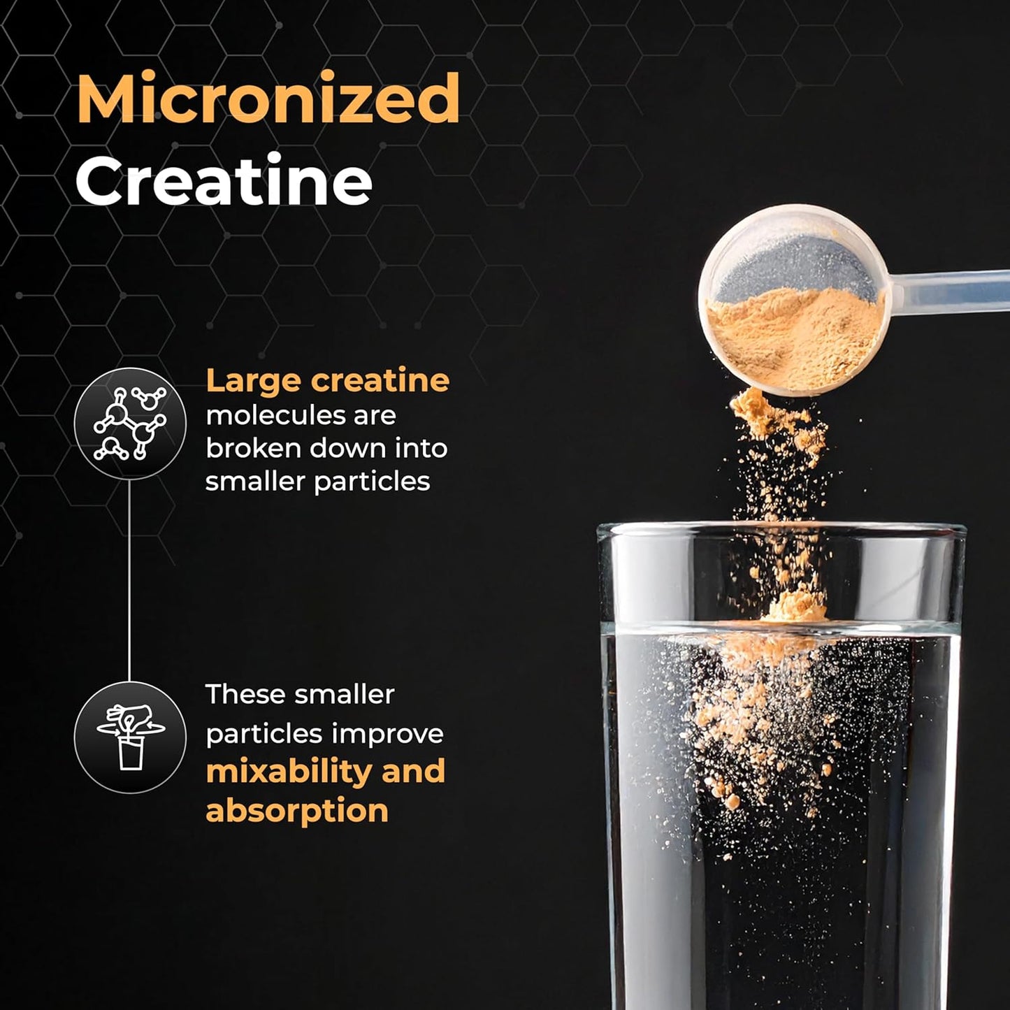 Nutrabay Gold Micronised Creatine Monohydrate Powder 3000 mg Creatine per Serving, NABL Lab Tested – Increases Muscle Mass, Strength & Power – Pre/Post Workout Supplement – 250 g, Orange