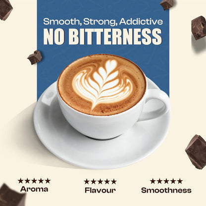 EVORA Greens 100gm Instant Coffee Powder | Vanilla Flavour | Coffee with Arabica & Robusta Blend - Medium Roast | Make Café Style Hot or Cold Coffee, black Coffee, Cappuccino, Latte at Home | Make 50 Cups