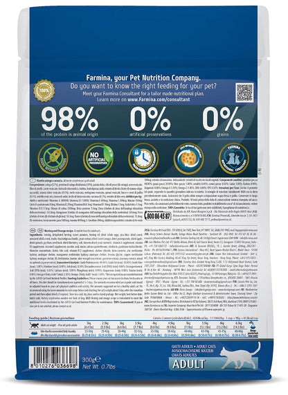 Farmina N&D Ocean Herring & Orange Cat Food | Premium Dry Food | Low Glycemic Index | Complete & Balanced Nutrition | Fresh Ingredients for Delicious Taste | for Adult Cats | 0.3kg