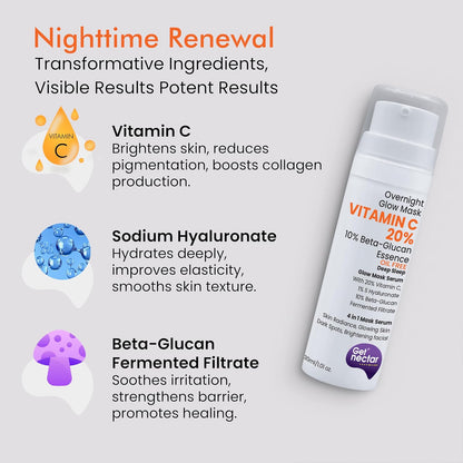 Skincare product with ingredients listed on a gray background