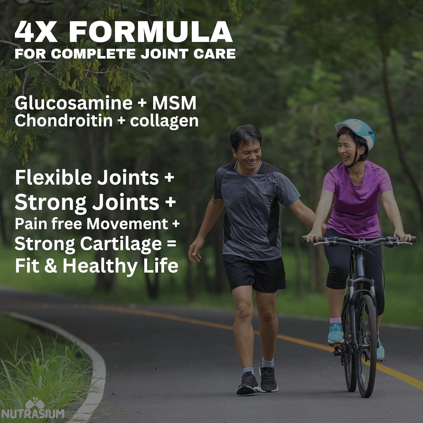 Nutrasium Glucosamine Tablets For Joint Support with Collagen & Glucosamine Chondroitin MSM | Joint Cartilage Support & Muscle Health | Joint Pain & Joint Care Supplement | 30 Tablets