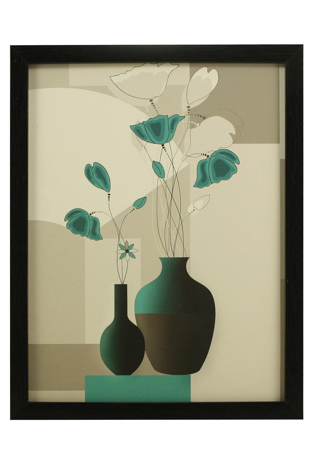3 Pc Set Of Floral Paintings Without Glass 5.2 X 12.5, 9.5 X 12.5, 5.2 X 12.5 Inch