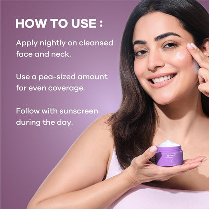 Earth Rhythm Retinol Night Cream – Vitamin B, C & E. Reduces Wrinkles, Intense Repair, Anti Ageing. No Phthalates