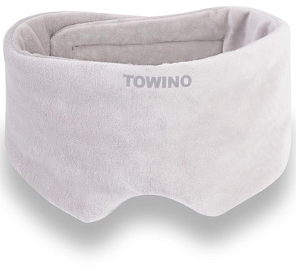 TOWINO® Eye Mask for Sleeping Super Soft & Smooth And Fully Adjustable To All Size Heads - Super Soft & Comfortable for Women and Men, Blindfold for Travelling, Night Sleeping,Nap Suitable for All Family Members Made In India (Grey)