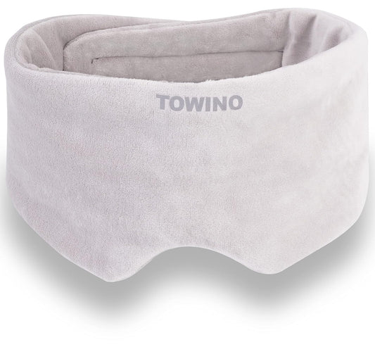 TOWINO® Eye Mask for Sleeping Super Soft & Smooth And Fully Adjustable To All Size Heads - Super Soft & Comfortable for Women and Men, Blindfold for Travelling, Night Sleeping,Nap Suitable for All Family Members Made In India (Grey)