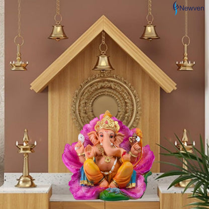 Ganesh Idol Ganapati Murti, Polymarble Statue for Home Mandir