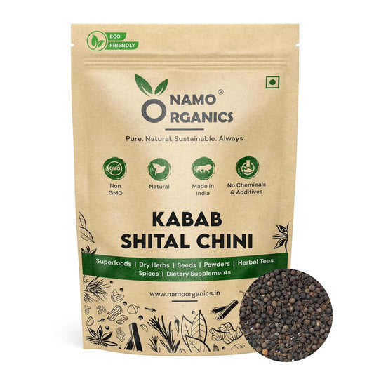 Namo Organics Sheetal Chini 50 gm | Kabab Chini Whole | Piper Cubeba Linn | Cubeb Berries | shital chini