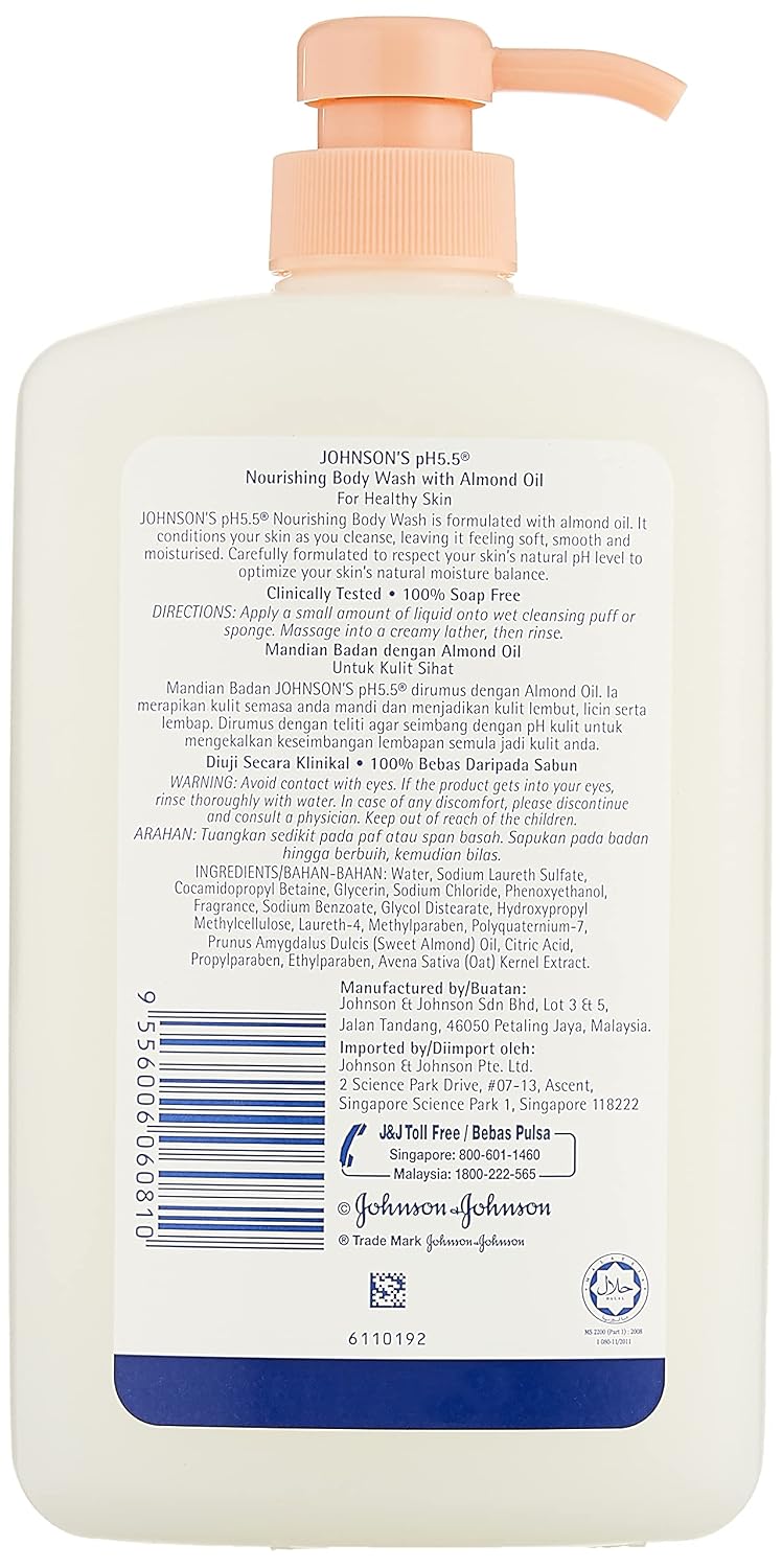 Johnson's Baby Ph 5.5 Nourishing Bodywash with Almond Oil (1000 ml)